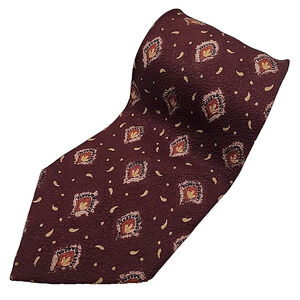 Joseph Abboud Maroon Red Silk Necktie - Made in Italy - Like New
